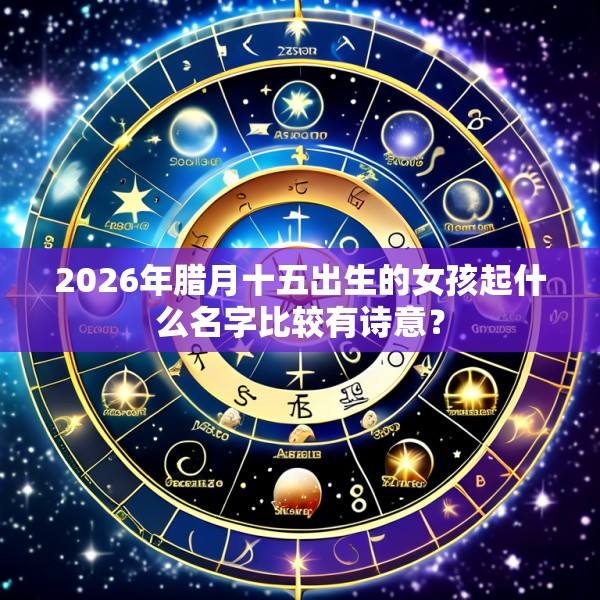2026年腊月十五出生的女孩起什么名字比较有诗意？