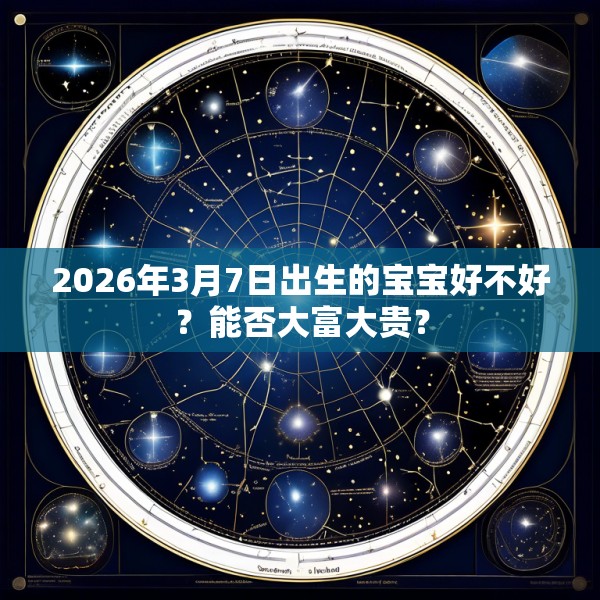 2026年3月7日出生的宝宝好不好？能否大富大贵？