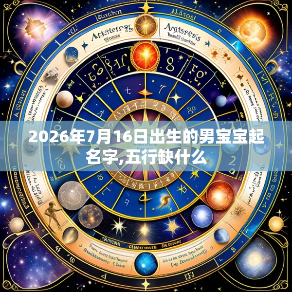 2026年7月16日出生的男宝宝起名字,五行缺什么