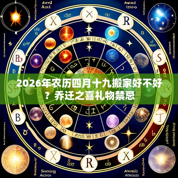 2026年农历四月十九搬家好不好?乔迁之喜礼物禁忌