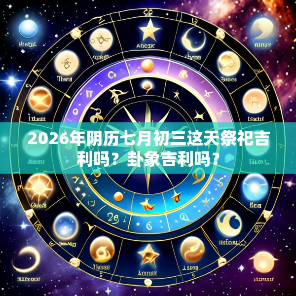 2026年阴历七月初三这天祭祀吉利吗?卦象吉利吗?