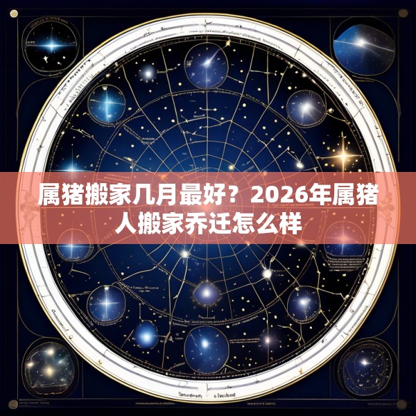 属猪搬家几月最好？2026年属猪人搬家乔迁怎么样