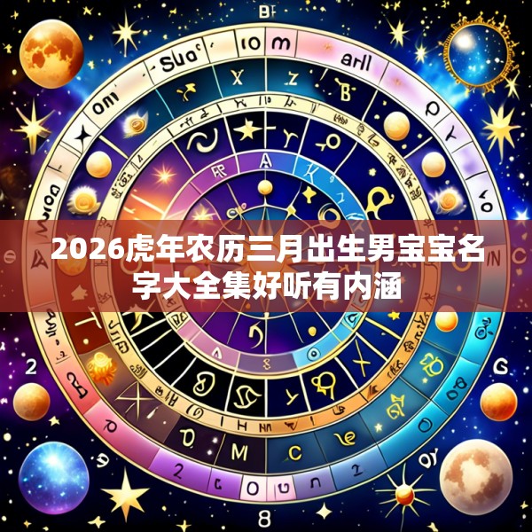 2026虎年农历三月出生男宝宝名字大全集好听有内涵