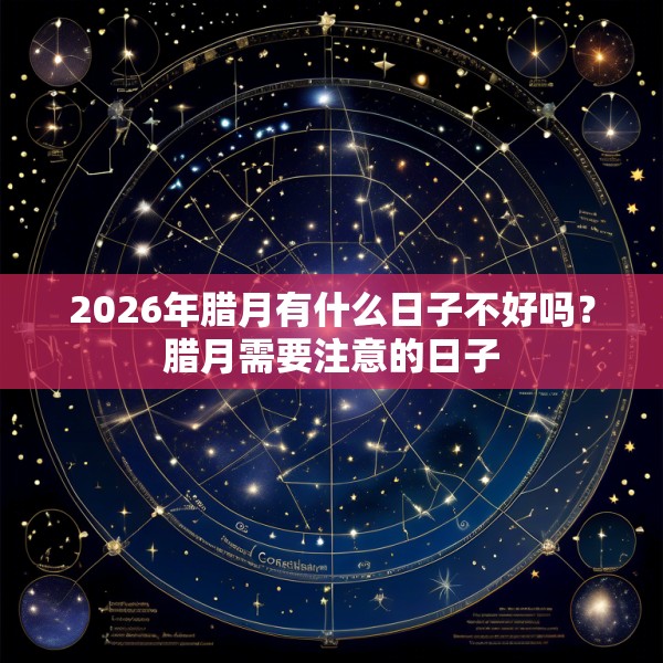 2026年腊月有什么日子不好吗?腊月需要注意的日子