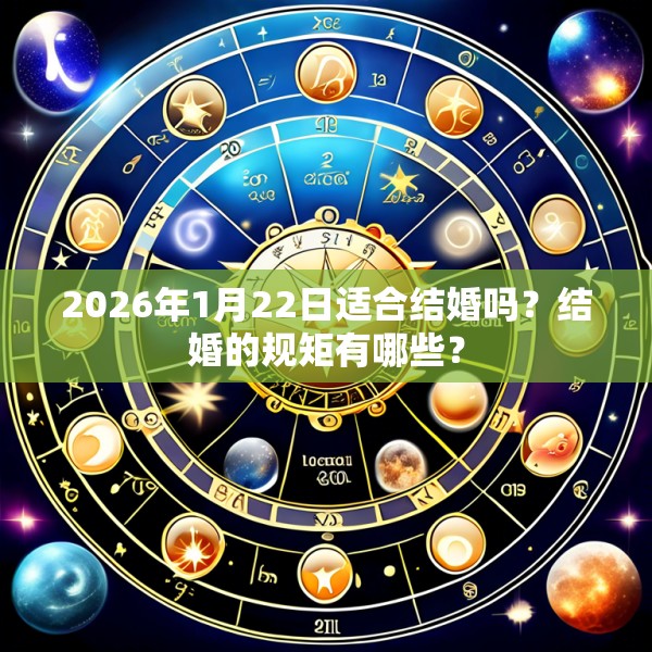 2026年1月22日适合结婚吗?结婚的规矩有哪些?