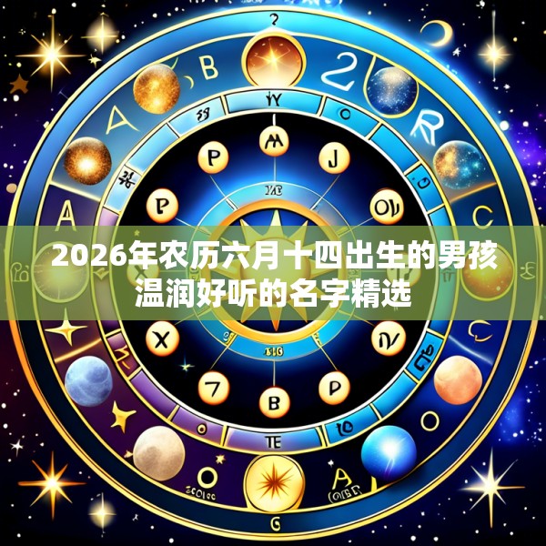 2026年农历六月十四出生的男孩温润好听的名字精选