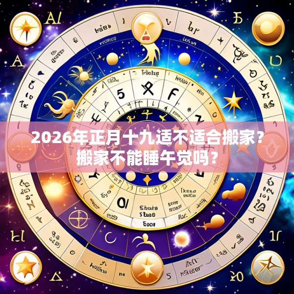 2026年正月十九适不适合搬家？搬家不能睡午觉吗？