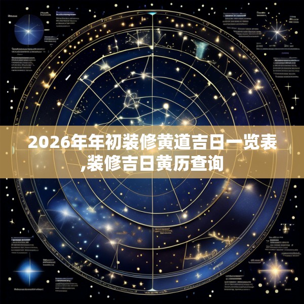 2026年年初装修黄道吉日一览表,装修吉日黄历查询