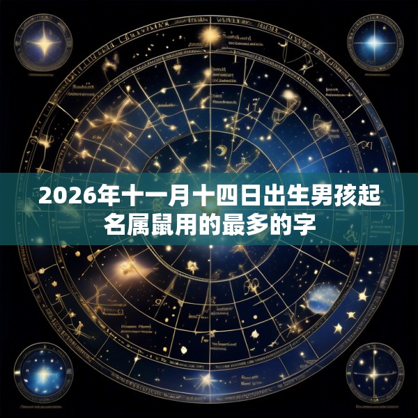 2026年十一月十四日出生男孩起名属鼠用的最多的字