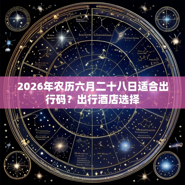 2026年农历六月二十八日适合出行码？出行酒店选择