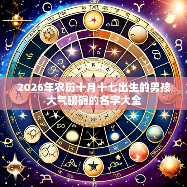 2026年农历十月十七出生的男孩大气磅礴的名字大全