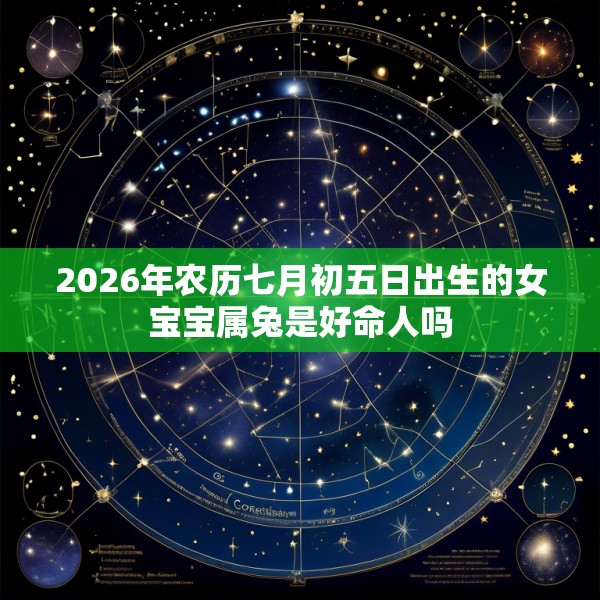 2026年农历七月初五日出生的女宝宝属兔是好命人吗
