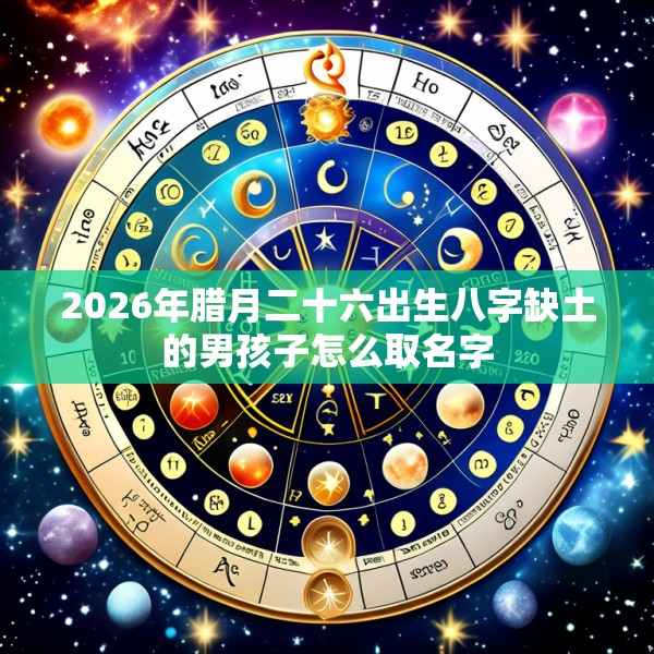 2026年腊月二十六出生八字缺土的男孩子怎么取名字