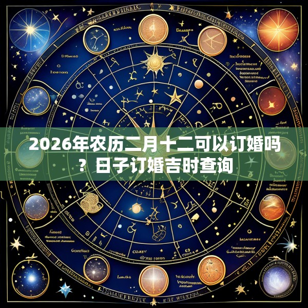 2026年农历二月十二可以订婚吗？日子订婚吉时查询