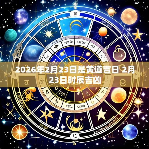 2026年2月23日是黄道吉日 2月23日时辰吉凶