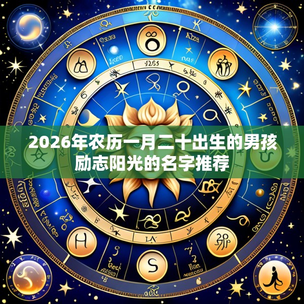 2026年农历一月二十出生的男孩励志阳光的名字推荐