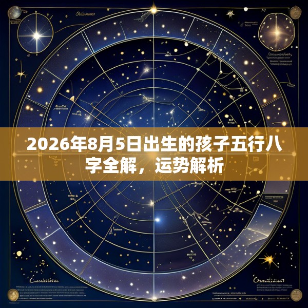 2026年8月5日出生的孩子五行八字全解，运势解析