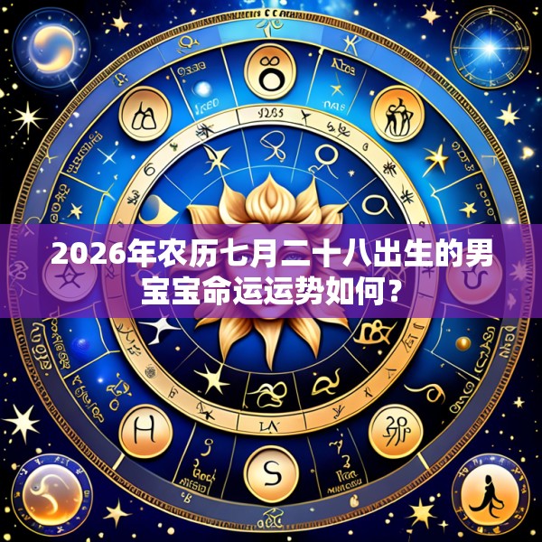 2026年农历七月二十八出生的男宝宝命运运势如何？