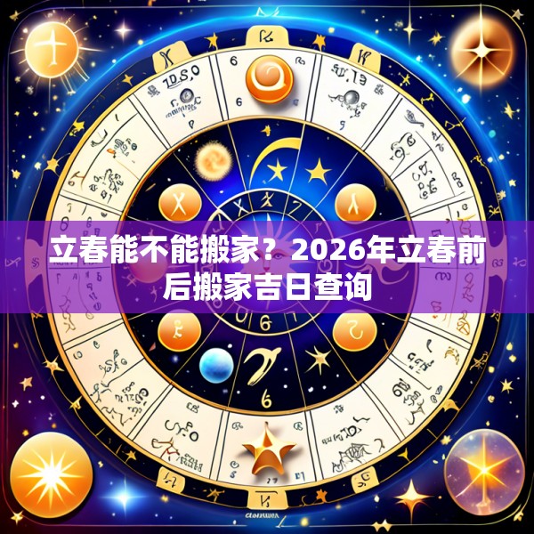 立春能不能搬家?2026年立春前后搬家吉日查询