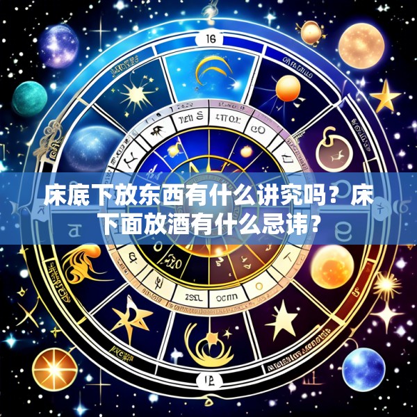 床底下放东西有什么讲究吗？床下面放酒有什么忌讳？