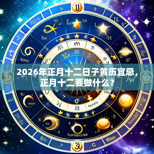 2026年正月十二日子黄历宜忌，正月十二要做什么？