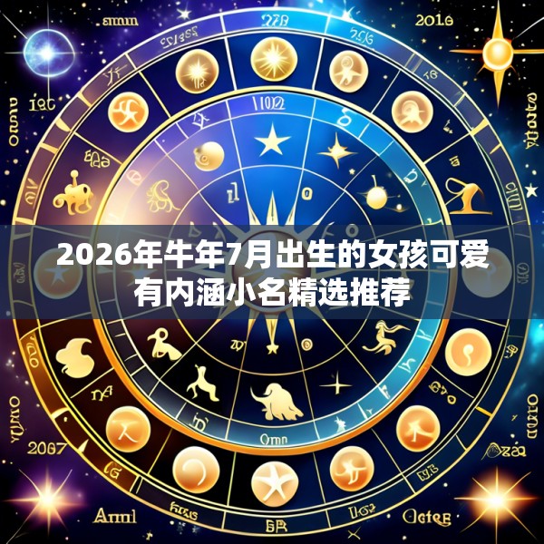 2026年牛年7月出生的女孩可爱有内涵小名精选推荐