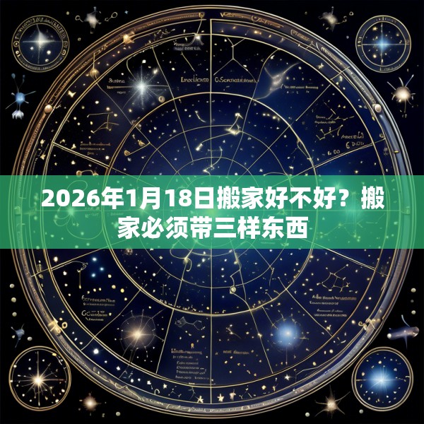 2026年1月18日搬家好不好?搬家必须带三样东西