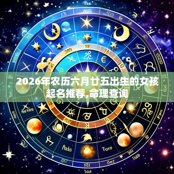 2026年农历六月廿五出生的女孩起名推荐,命理查询