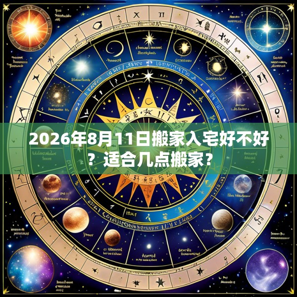 2026年8月11日搬家入宅好不好？适合几点搬家？