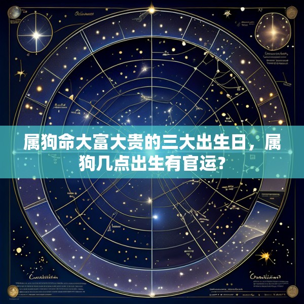 属狗命大富大贵的三大出生日，属狗几点出生有官运？