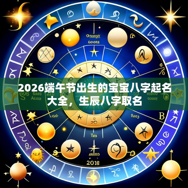 2026端午节出生的宝宝八字起名大全，生辰八字取名