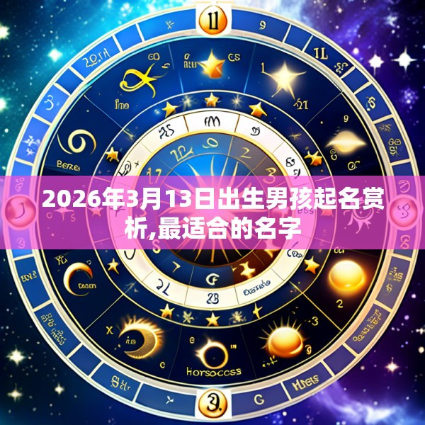 2026年3月13日出生男孩起名赏析,最适合的名字