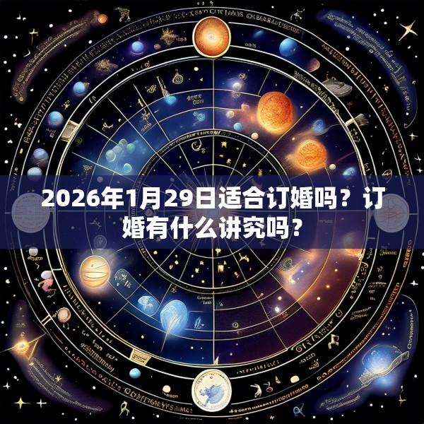 2026年1月29日适合订婚吗？订婚有什么讲究吗？