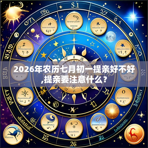 2026年农历七月初一提亲好不好,提亲要注意什么?