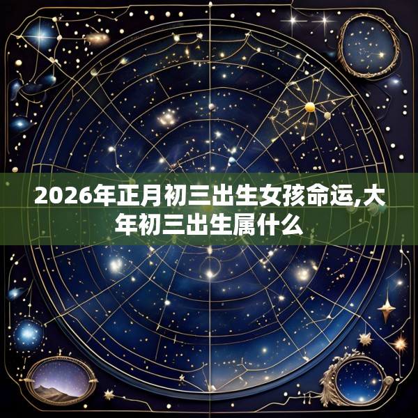 2026年正月初三出生女孩命运,大年初三出生属什么