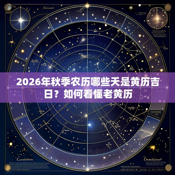 2026年秋季农历哪些天是黄历吉日?如何看懂老黄历
