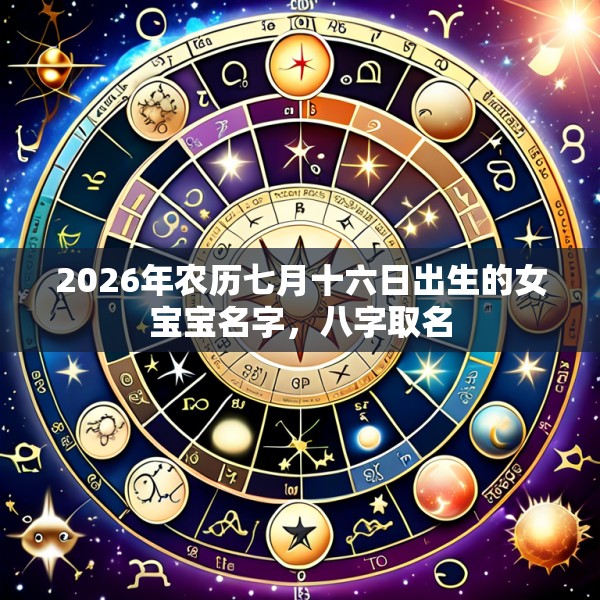 2026年农历七月十六日出生的女宝宝名字，八字取名