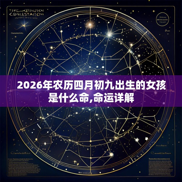 2026年农历四月初九出生的女孩是什么命,命运详解