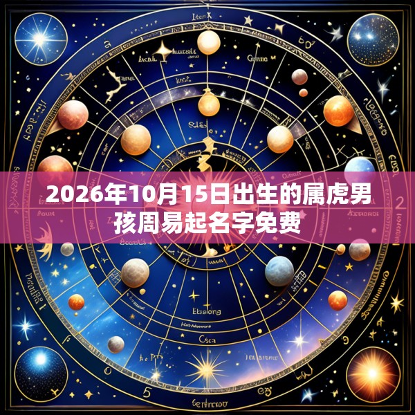 2026年10月15日出生的属虎男孩周易起名字免费