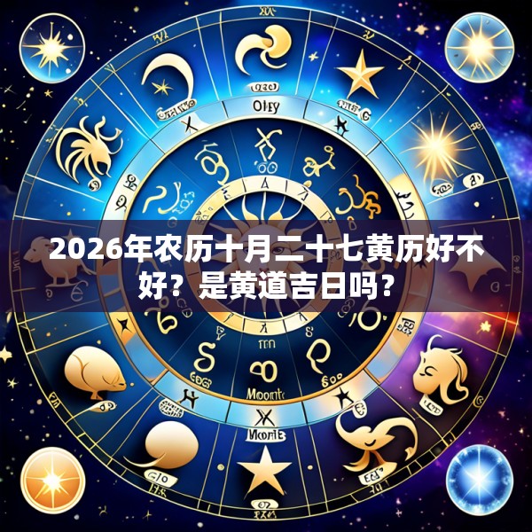 2026年农历十月二十七黄历好不好？是黄道吉日吗？