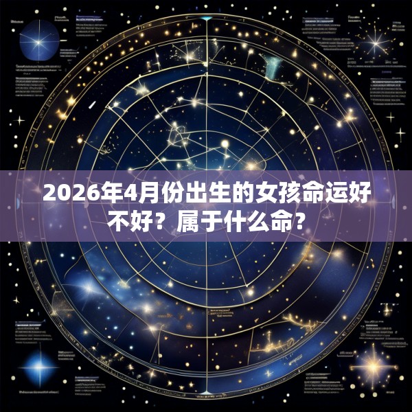 2026年4月份出生的女孩命运好不好?属于什么命?