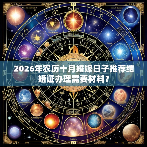 2026年农历十月婚嫁日子推荐结婚证办理需要材料?
