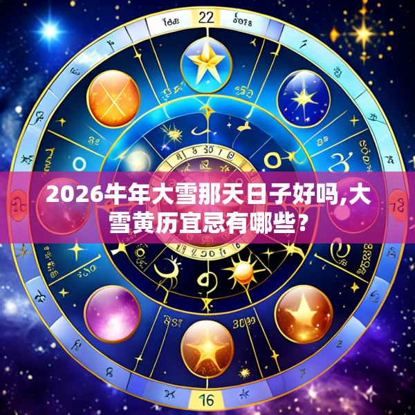 2026牛年大雪那天日子好吗,大雪黄历宜忌有哪些？