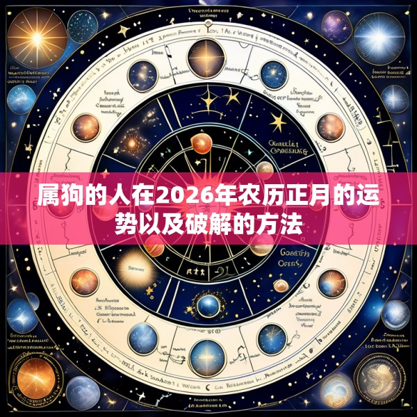 属狗的人在2026年农历正月的运势以及破解的方法