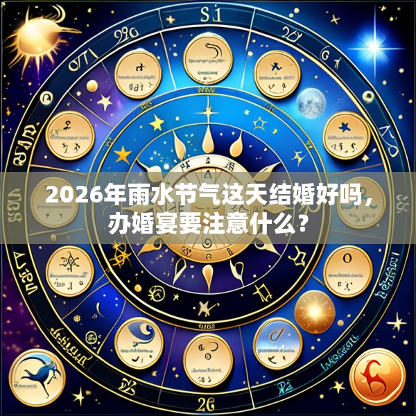 2026年雨水节气这天结婚好吗,办婚宴要注意什么?