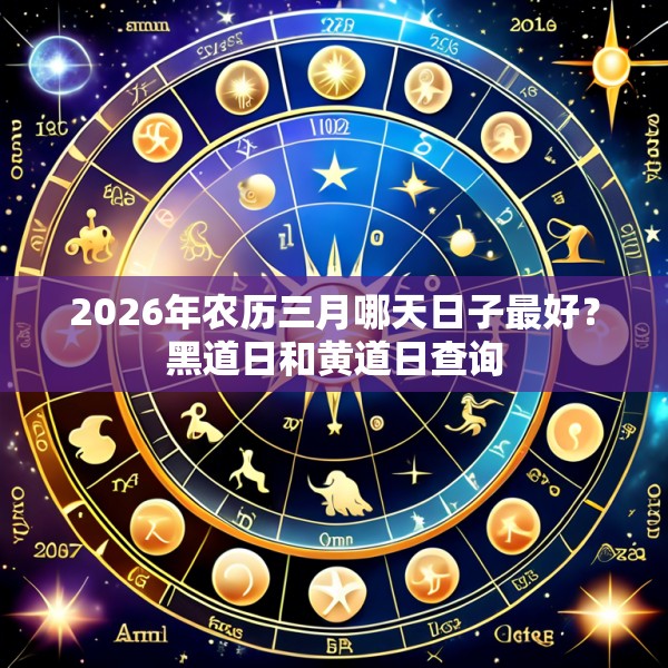 2026年农历三月哪天日子最好？黑道日和黄道日查询