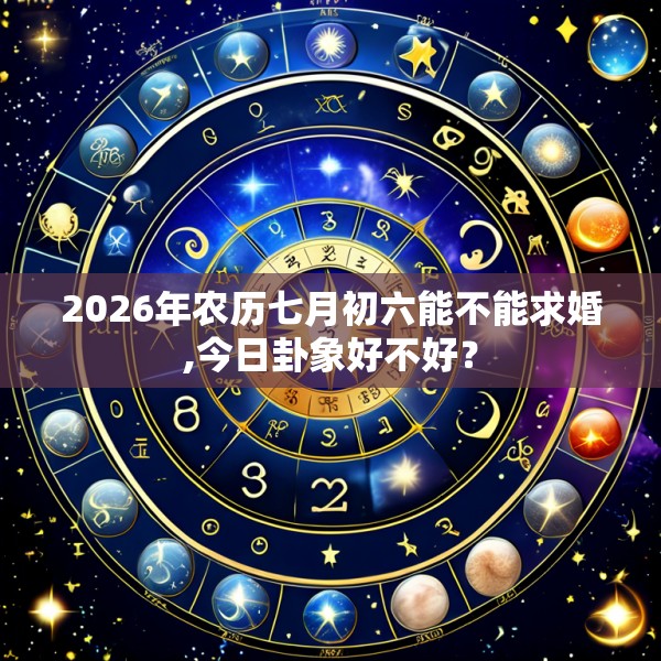 2026年农历七月初六能不能求婚,今日卦象好不好？
