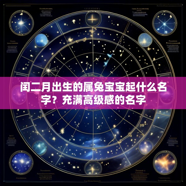 闰二月出生的属兔宝宝起什么名字？充满高级感的名字