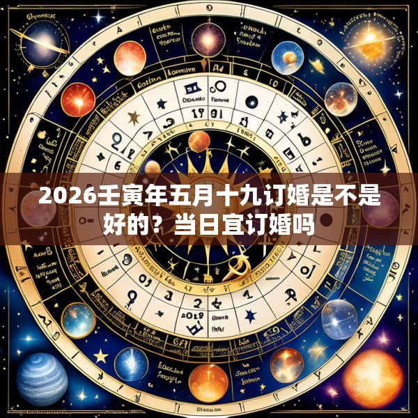 2026壬寅年五月十九订婚是不是好的？当日宜订婚吗