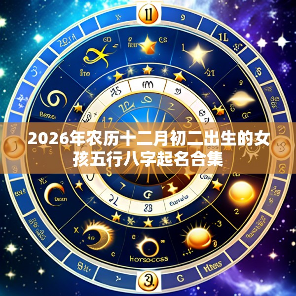 2026年农历十二月初二出生的女孩五行八字起名合集